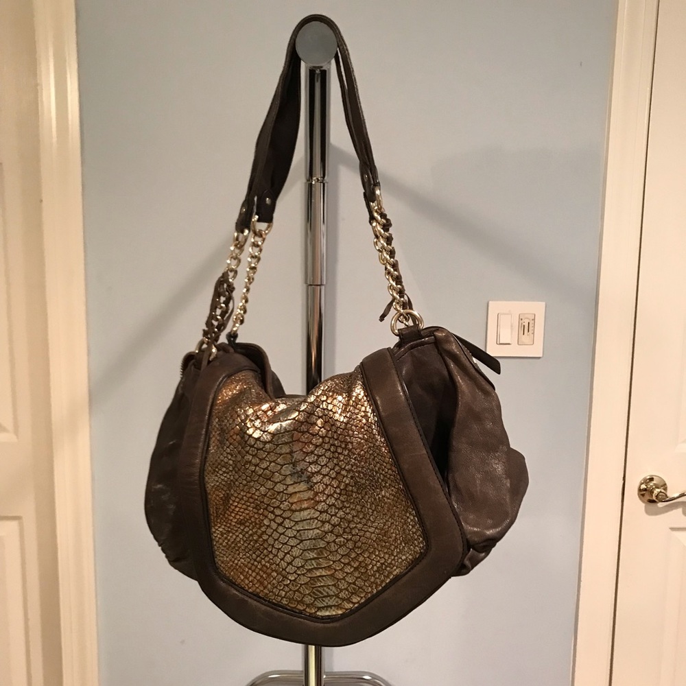 Nanette Lepore Metallic Snakeskin Purse